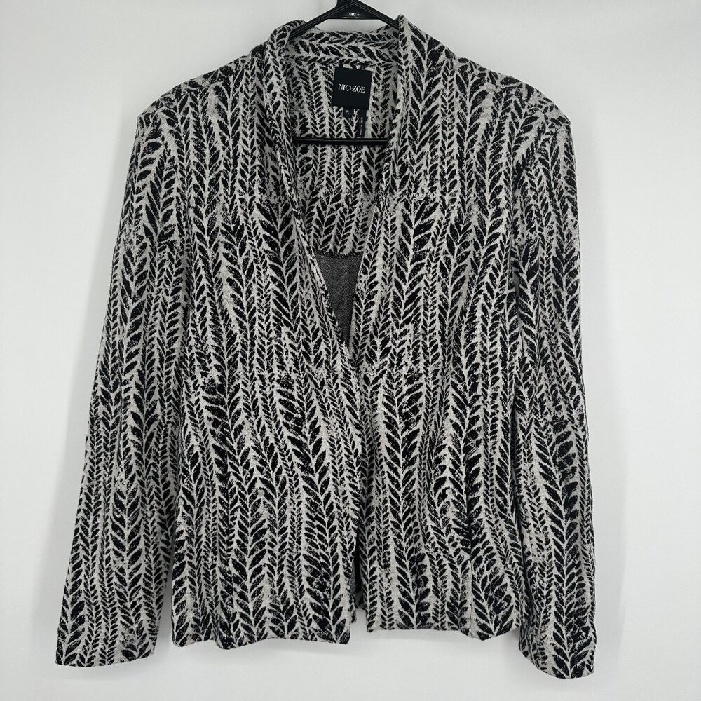 Nic + Zoe Black and White Blazer Size PL